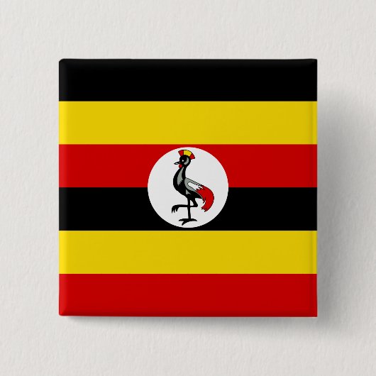Uganda-Flagge Button (Vorderseite)