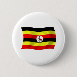 Uganda-Flagge-Button Button