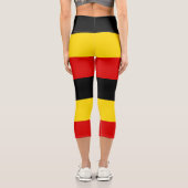Uganda-Flagge Capri Leggings (Rückseite)