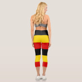Uganda-Flagge Capri Leggings (Rückseite)