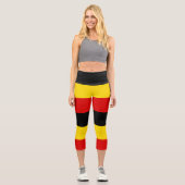 Uganda-Flagge Capri Leggings (Vorderseite)
