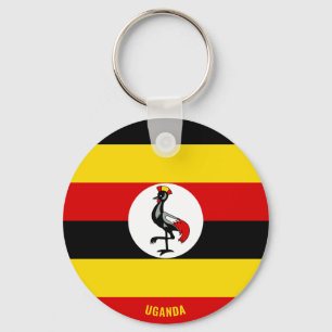 Uganda-Flagge Charmant Patriotisch Schlüsselanhänger