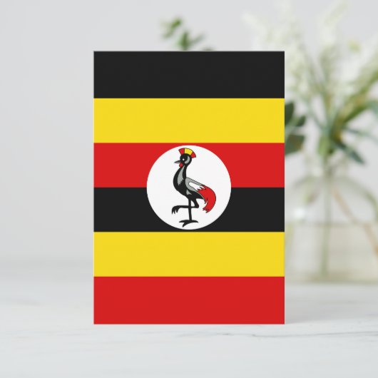 Uganda-Flagge Dankeskarte (Stehend Vorderseite)