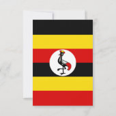 Uganda-Flagge Dankeskarte (Rückseite)