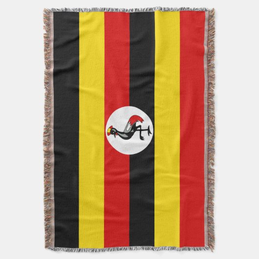 Uganda-Flagge Decke (Vorderseite Vertikal)