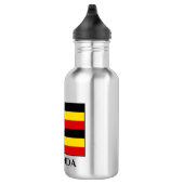 Uganda-Flagge Edelstahlflasche (Rechts)