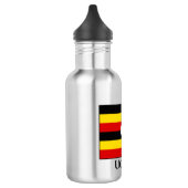 Uganda-Flagge Edelstahlflasche (Links)