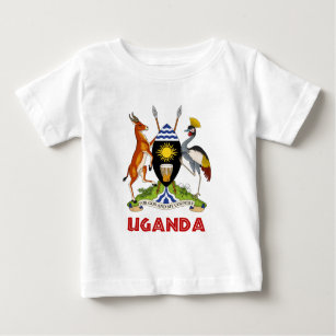 UGANDA - Flagge/Emblem/Wappen/Symbol Baby T-shirt