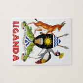 UGANDA - Flagge/Emblem/Wappen/Symbol Puzzle (Horizontal)