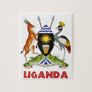 UGANDA - Flagge/Emblem/Wappen/Symbol Puzzle