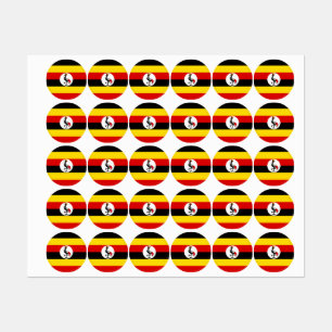 Uganda-Flagge Etiketten