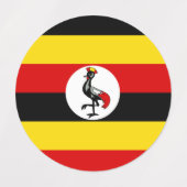 Uganda-Flagge Etiketten (Design 1)