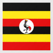 Uganda-Flagge Fensteraufkleber (Blatt)