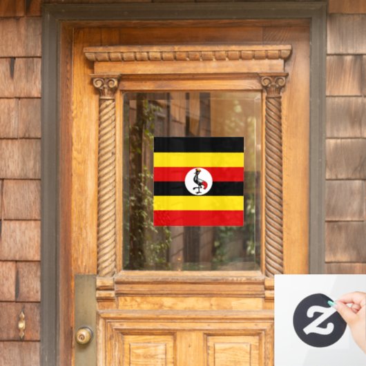Uganda-Flagge Fensteraufkleber (Haustür)