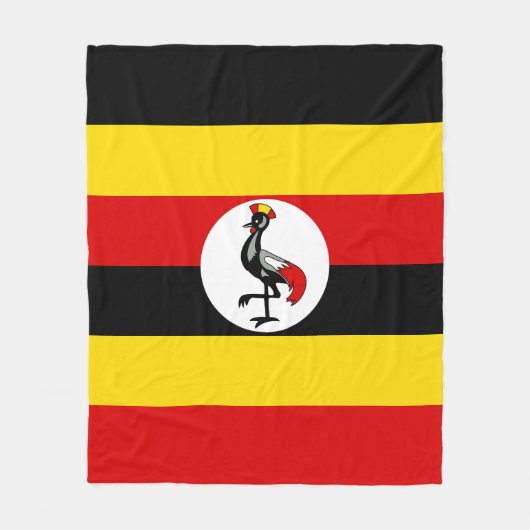 Uganda-Flagge Fleecedecke (Vorderseite)