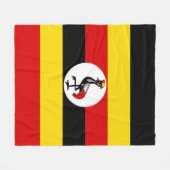 Uganda-Flagge Fleecedecke (Vorderseite (Horizontal))