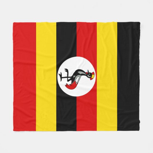 Uganda-Flagge Fleecedecke (Vorderseite (Horizontal))