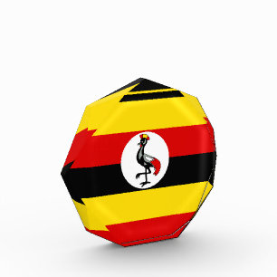 Uganda-Flagge Fotoblock