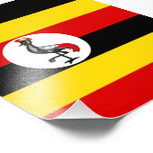 Uganda-Flagge Fotodruck (Ecke)