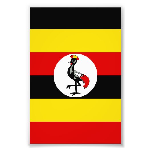 Uganda-Flagge Fotodruck (Vorne)