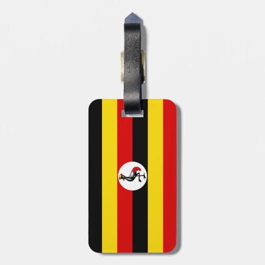 Uganda-Flagge Gepäckanhänger (Rückseite vertikal)