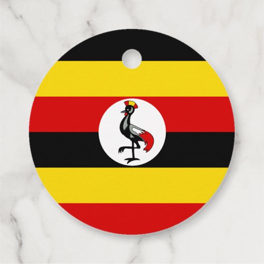 Uganda-Flagge Geschenkanhänger (Rückseite)