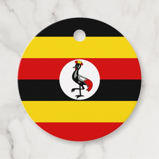 Uganda-Flagge Geschenkanhänger (Vorderseite)