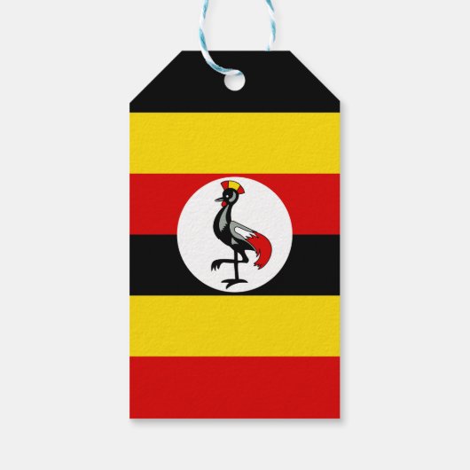 Uganda-Flagge Geschenkanhänger (Rückseite)