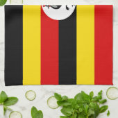 Uganda-Flagge Geschirrtuch (Gefaltet)