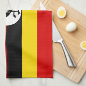 Uganda-Flagge Geschirrtuch (Viertel Falte)