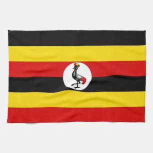 Uganda-Flagge Geschirrtuch
