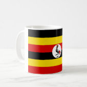 Uganda-Flagge Kaffeetasse (Vorderseite Links)