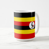 Uganda-Flagge Kaffeetasse (VorderseiteRechts)