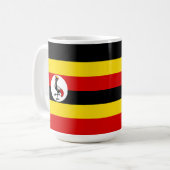 Uganda-Flagge Kaffeetasse (Vorderseite Links)