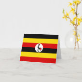 Uganda-Flagge Karte (Gelbe Blume)