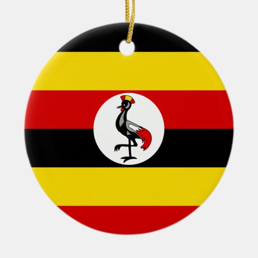 Uganda-Flagge Keramik Ornament (Vorne)
