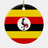 Uganda-Flagge Keramik Ornament (Hinten)
