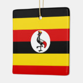 Uganda-Flagge Keramikornament (Links)