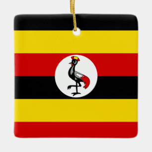 Uganda-Flagge Keramikornament