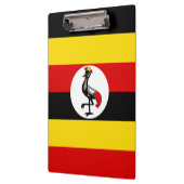 Uganda-Flagge Klemmbrett (Links)