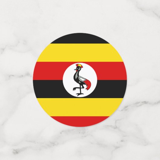 Uganda-Flagge Konfetti (Klein Vorderseite)