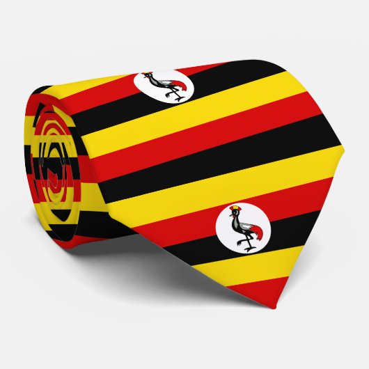 Uganda-Flagge Krawatte (Gerollt)