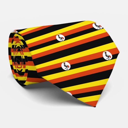 uganda-Flagge Krawatte (Gerollt)