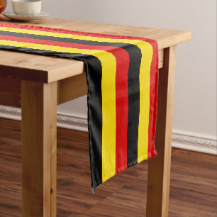 Uganda-Flagge Kurzer Tischläufer