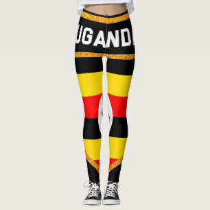 Uganda-Flagge Leggings