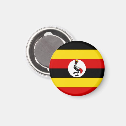 Uganda-Flagge Magnet (Vorderseite/Rückseite)