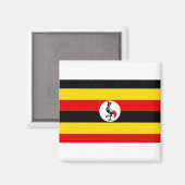 Uganda-Flagge Magnet (Vorderseite/Rückseite)