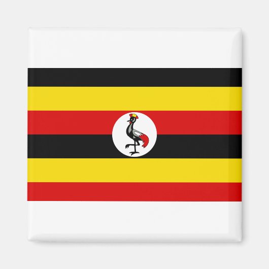 Uganda-Flagge Magnet (Vorne)