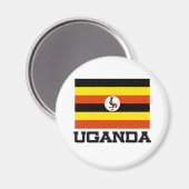 Uganda-Flagge Magnet (Vorderseite/Rückseite)