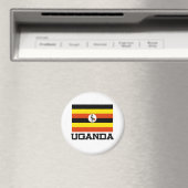 Uganda-Flagge Magnet (In Situ (Geschirrspüler))